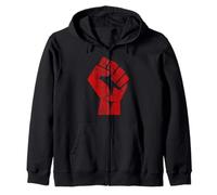 Big Red Levé Poing Salut d'Unité Solidarité Résistance Sweat à Capuche