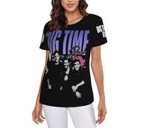 Big Rock Time Music Rush Summer Shirts Short Multi-Face Graphique T-shirt fantaisie Cool à manches courtes pour femme, C-22, S