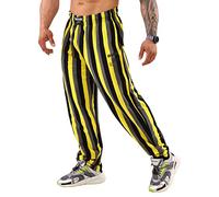 BIG SAM SPORTSWEAR COMPANY Pantalon de survêtement ample pour homme avec poches, jaune, Taille L