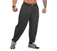 BIG Sam Sportswear Company Pantalon de survêtement Ample pour Homme avec Poches, Pantalon de Sport rétro, Noir, XX-Large