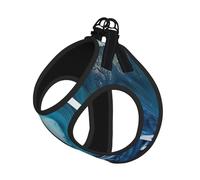 Big Sea Wave Harnais réglable pour chien Imprimé HD Avec clips pour laisse