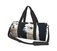 Big Sea Wave Sac de sport imprimé HD avec poche humide et compartiment à chaussures, sac de voyage pour homme et femme, Alpaga Lama, Taille unique, Sac de voyage