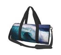 Big Sea Wave Sac de sport imprimé HD avec poche humide et compartiment à chaussures, sac de voyage pour homme et femme, Big Sea Wave HD, Taille unique, Sac de voyage