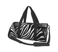 Big Sea Wave Sac de sport imprimé HD avec poche humide et compartiment à chaussures, sac de voyage pour homme et femme, Imprimé zèbre 1, Taille unique, Sac de voyage
