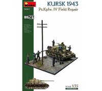 Big Set Miniart 36062 Kursk 1943 Pz.kpfw. Iv Réparation Terrain 1/35 : Char + 7
