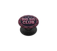 Big Sis Club Pink Stars Annonce de sœur aînée PopSockets PopGrip Adhésif