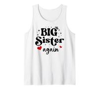 Big Sister Again Announcement Sign 2025 Sister to Be 2026 Débardeur
