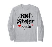 Big Sister Again Announcement Sign 2025 Sister to Be 2026 Manche Longue