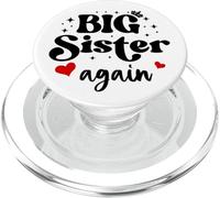 Big Sister Again Announcement Sign 2025 Sister to Be 2026 PopSockets PopGrip pour MagSafe