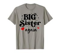Big Sister Again Announcement Sign 2025 Sister to Be 2026 T-Shirt