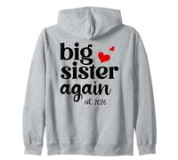 Big Sister Again Announcement Sign 2026 Older Sister to Be Sweat à Capuche
