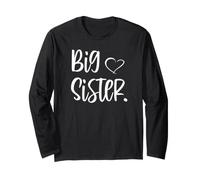 Big Sister Cute Girl Heart Proud Big Sis Birthday Manche Longue