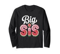 Big Sister Watermelon Summer Fun Typography Manche Longue