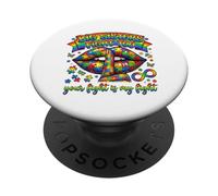 Big Sisters Fight Too Puzzle Lèvres de Sensibilisation à l'Autisme PopSockets PopGrip Adhésif