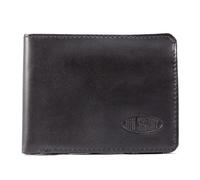 Big Skinny Men's RFID Blocking Slimline Leather Bi-Fold, Holds Up to 25 Cards, Black