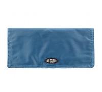 Big Skinny Women's Executive Bi-Fold Checkbook Slim Wallet, Holds Up to 40 Cards, Ocean Blue
