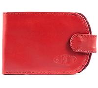 Big Skinny Women's Taxicat Leather Bi-Fold Slim Wallet, Holds Up to 25 Cards, Red