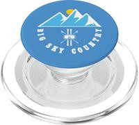 Big Sky Country Montana Montagne géométrique rétro PopSockets PopGrip pour MagSafe