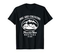 Big Sky Country Montana Mountain State Vintage Outdoors T-Shirt