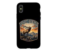 Big Sky Country où Le Elk Bugle et Les Hommes écoutent Le Montana Coque pour iPhone X/XS