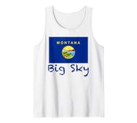 Big Sky Montana Drapeau USA Souvenir Débardeur