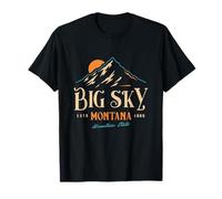 Big Sky Montana Mountain State Souvenir de Voyage en Plein air rétro T-Shirt