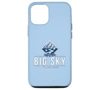 Big Sky Montana Retro Mountain River Vintage Ski Randonnée Coque pour iPhone 12/12 Pro