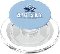 Big Sky Montana Retro Mountain River Vintage Ski Randonnée PopSockets PopGrip pour MagSafe