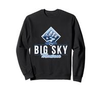 Big Sky Montana Retro Mountain River Vintage Ski Randonnée Sweatshirt