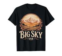 Big Sky Région Alpine Mountain Grape Memento T-Shirt