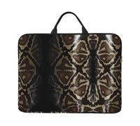 Big Snake Skin Housse pour ordinateur portable 14" - Sac de transport pour voyage d'affaires, bureau - Avec bandoulière et porte-documents