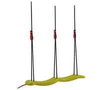 Big Balançoire Snake-Swing double en plastique montée — 2x50 kg, cordes réglables, dès 5 ans