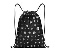Big Snow Sac de sport léger avec cordon de serrage et bandoulière réglable, idéal pour le sport, le yoga, les voyages et l'école, Noir , S