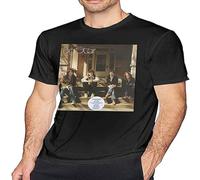 Big Star Keep an Eye on The Sky Shirt Men Casual Fashion Novelty Short Sleeve Crewneck Cotton Tee Tops Black M