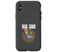 Big sur California Outdoors Retro Mountains & Waves Coque pour iPhone X/XS