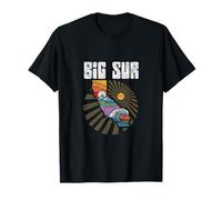 Big sur California Outdoors Retro Mountains & Waves T-Shirt