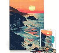 Big Sur - Puzzle de 1000 pièces pour adultes - Motif plage - Jeu de réflexion délicat qui invite à se détendre et à passer de belles heures et sert de décoration de Noël (38 x 52 cm)