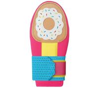 BIG TEETH Gant de baseball coulissant pour adolescents, course à pied, softball, main droite/gauche, sangle de compression élastique, motif donut rembourré Magictape