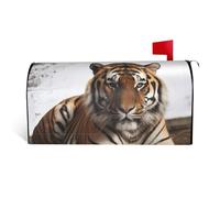 Big Tiger - Housses magnétiques de boîte aux lettres de taille standard, 64,8 x 53,3 cm, enveloppes saisonnières imperméables pour boîte aux lettres décorative pour jardin, cour, décorations