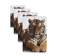 Big Tiger Lot de 4 désodorisants de voiture personnalisés pour homme et femme - Tablettes d'aromathérapie - Cartes parfumées à suspendre pour armoire de salle de bain