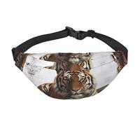 Big Tiger Sac banane pour homme et femme - Sac banane tendance - Sac banane - Sac banane avec sangle réglable - Étanche - Pour voyage, randonnée, sport, noir, taille unique, Noir , Taille unique
