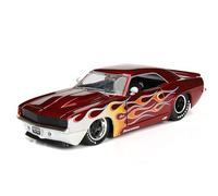 Big Time Muscle 1:24 1969 Chevy Camaro Voiture moulée sous Pression, Jouets pour Enfants et Adultes (Rouge Bonbon)