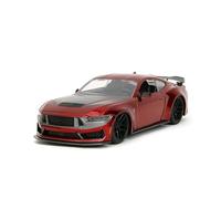 Big Time Muscle Voiture moulée sous pression Ford Mustang GT 2024 1:24, jouets pour enfants et adultes (rouge bonbon)