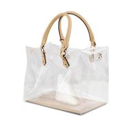 Big Transparent Bag - Fourre-tout de maquillage cosmétique en PVC imperméable | Sac de plage de stade transparent avec | pour festivals, gymnases, écoles, sécurité aéroport | Organiz, A,