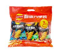 Big Wave Chips de pommes de terre, pack assorti (calamar + aile de poulet + couenne de porc), 70g x 3