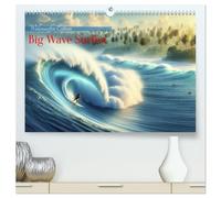 Big Wave Surfen (hochwertiger Premium Wandkalender 2026 DIN A2 quer), Kunstdruck in Hochglanz: Spür die Kraft der Giganten, Adrenalin pur, Wassermassen im Takt der Freiheit, und du mittendrin.