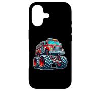 Big Wheels Fire Truck Firefighter Kids Boys Monster Truck Coque pour iPhone 17