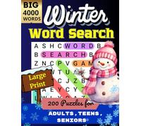 Big Winter Word Search for Adults: Large Print | 4000 Words to Find - 200 Big Print Puzzles for All Ages | for Adults, Teens, Seniors