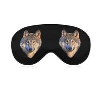 Big Wolf Head Funny Sleep Eye Mask Soft Blindfold Eye Cover avec sangle réglable Night Eyeshade pour hommes femmes