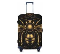 Big Yellow Bee Housse de protection élastique pour valise de voyage Motif imprimé anti-rayures, Noir , XL